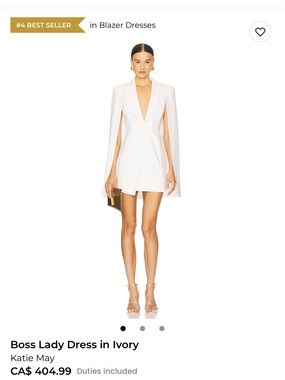 Katie May Ivory Draped Blazer Jacket